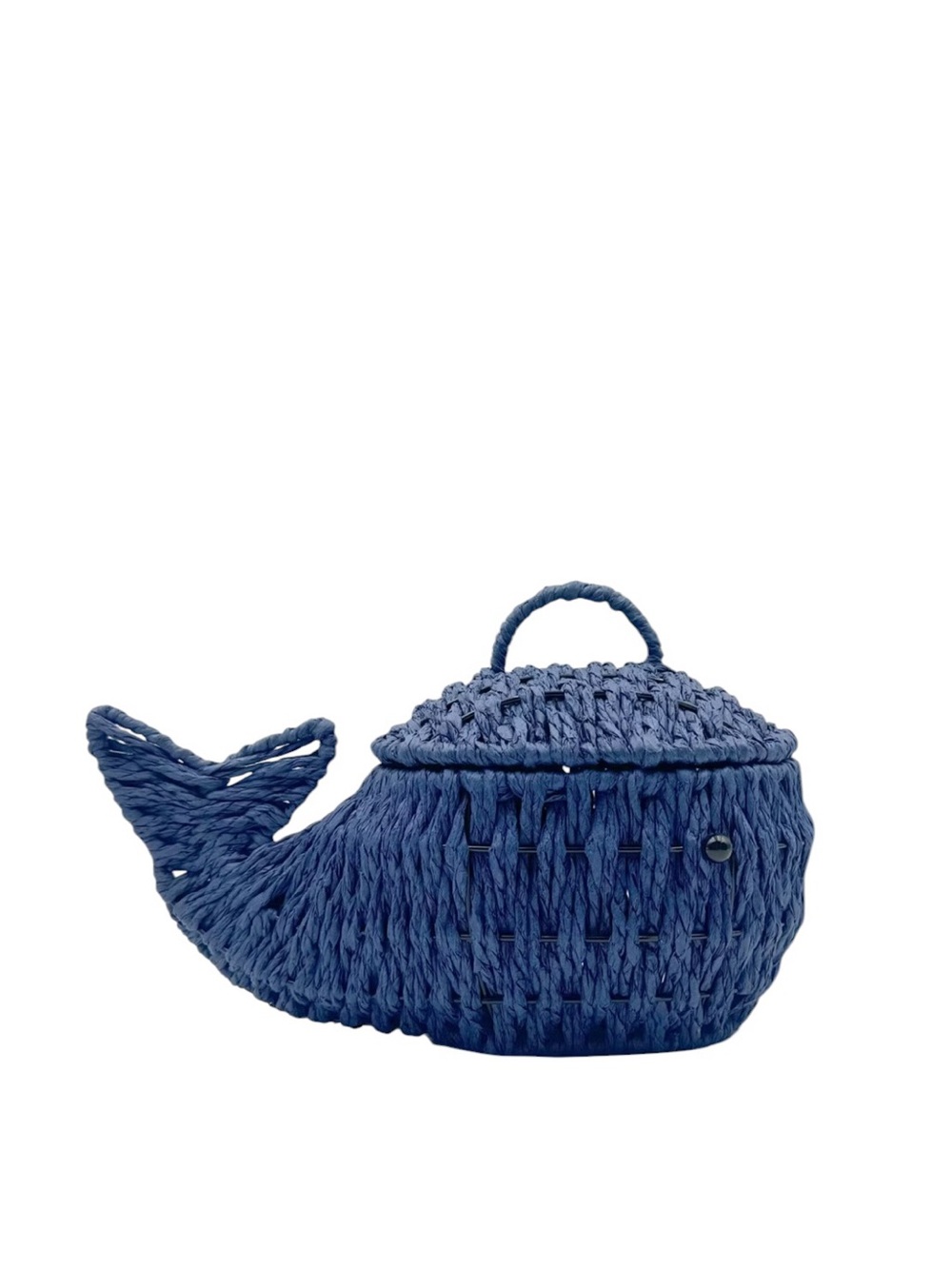 Blue Whale Wicker Summer Decorative Storage Basket